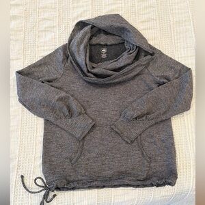 REI Women’s Gray & Black Cowl Neck Sweatshirt Size M Athleisure